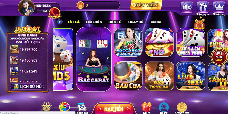 Chuẩn bị cá cược bằng cách nhấp vào biểu tượng bầu cua 68 game bài