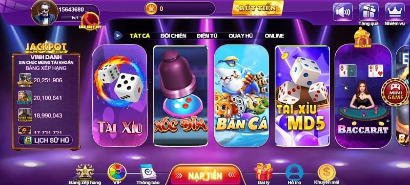 Nhiều phương thức nạp tiền 68 game bài nhanh chóng để cá cược